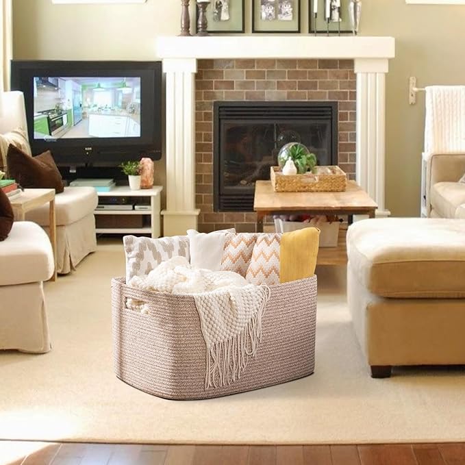 Extra Large Rectangular Blanket Storage Basket