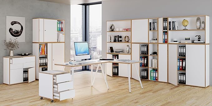 Wooden office stand shelf bookcase bookcase shelf