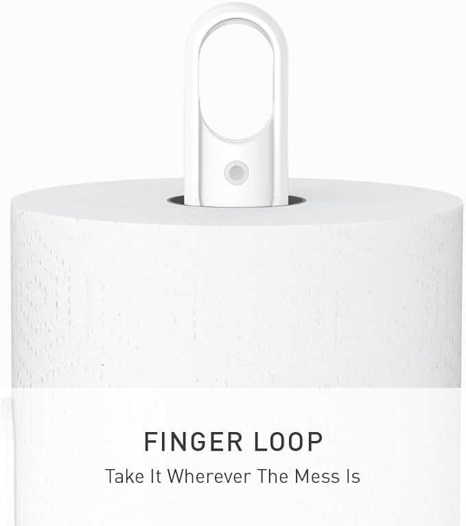 Standing Paper Towel Holder with Spray Pump, White Stainless Steel