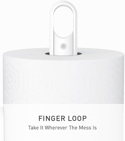 Standing Paper Towel Holder with Spray Pump, White Stainless Steel