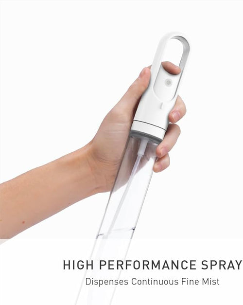 Standing Paper Towel Holder with Spray Pump, White Stainless Steel
