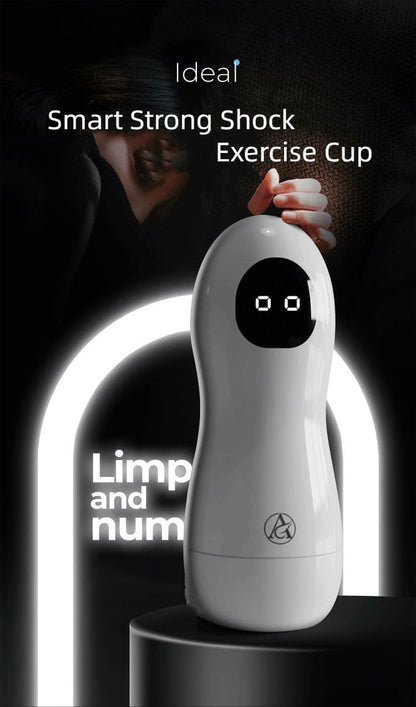 Airplane Cup, Smart Bullet Cup for Men, Male Toy, Sucking masturbator, Multi-Frequency Vibration, Realistic Vagina, White
