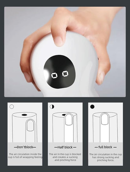 Airplane Cup, Smart Bullet Cup for Men, Male Toy, Sucking masturbator, Multi-Frequency Vibration, Realistic Vagina, White