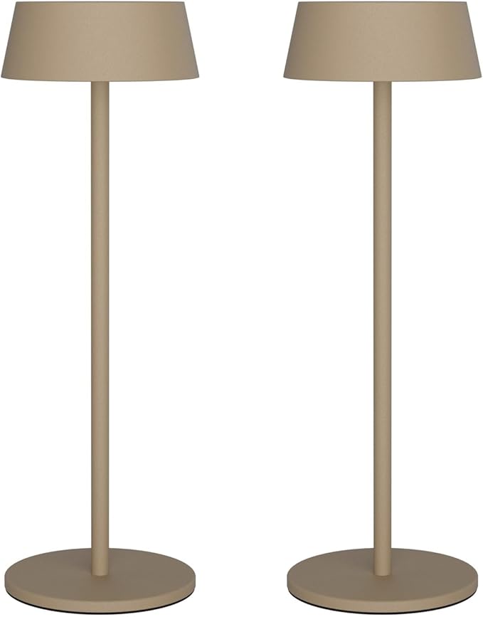 LED Table Lamp, 2 Pieces, Wireless Table Lamp, 3000K Warm