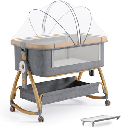 Baby Bassinet, Bedside Bassinet for Baby, 4 in 1 Portable Bassinet Bedside Sleeper