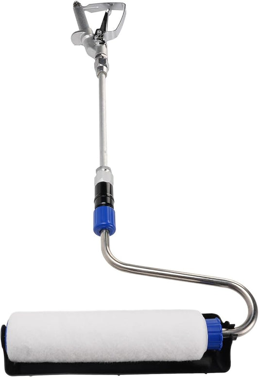 Airless Paint Sprayer Roller, Automatic Paint Dispensing Airless Spray Gun Stainless Steel Aluminum Alloy Self Priming Roller Brush for Professional