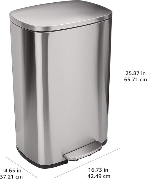 Square kitchen trash can