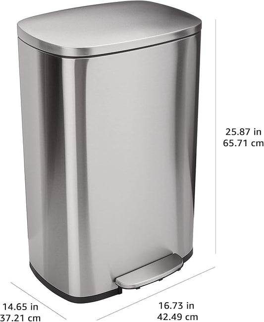Square kitchen trash can