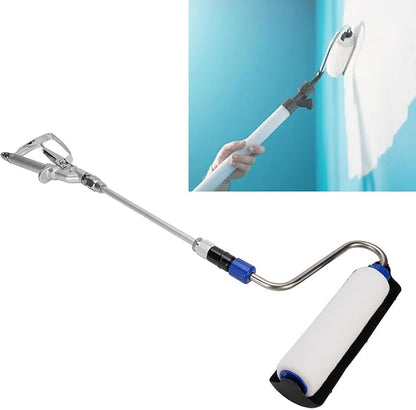 Airless Paint Sprayer Roller, Automatic Paint Dispensing Airless Spray Gun Stainless Steel Aluminum Alloy Self Priming Roller Brush for Professional