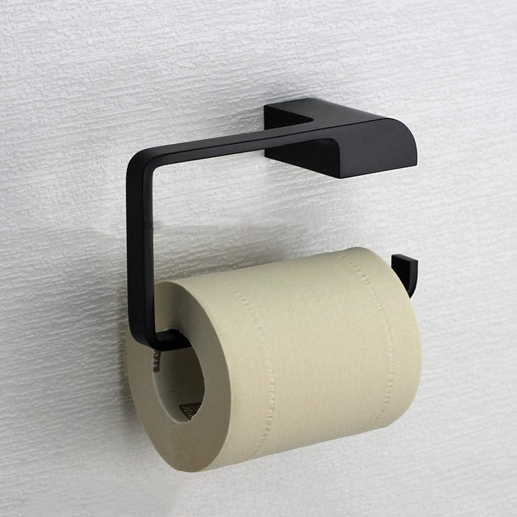 Black Bathroom Pendant Stainless Steel Wall Mounted Toilet Paper Holder, Household Roll Tray