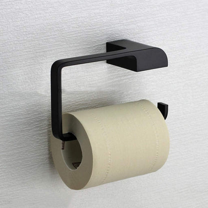 Black Bathroom Pendant Stainless Steel Wall Mounted Toilet Paper Holder, Household Roll Tray