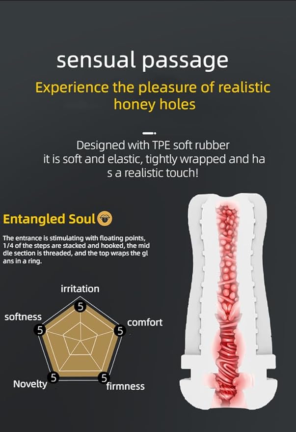 Airplane Cup, Smart Bullet Cup for Men, Male Toy, Sucking masturbator, Multi-Frequency Vibration, Realistic Vagina, White