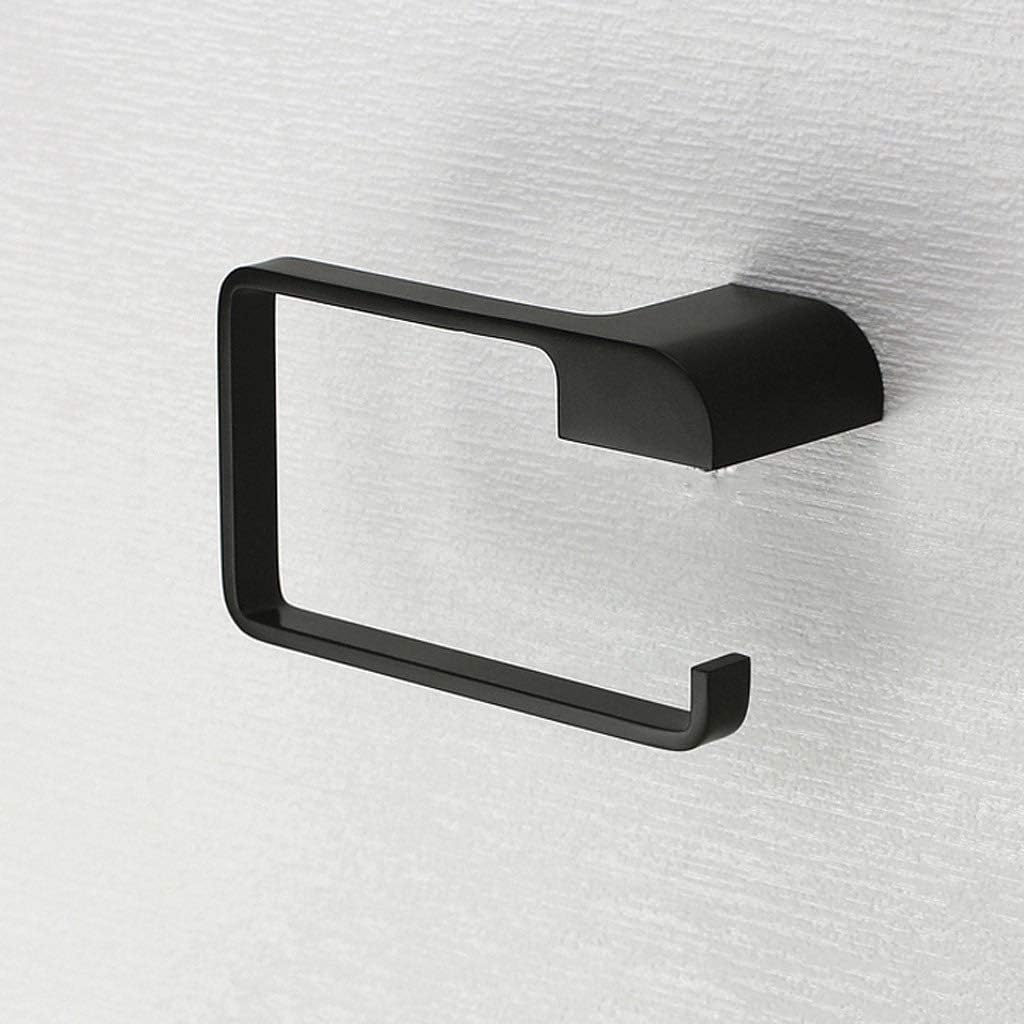 Black Bathroom Pendant Stainless Steel Wall Mounted Toilet Paper Holder, Household Roll Tray