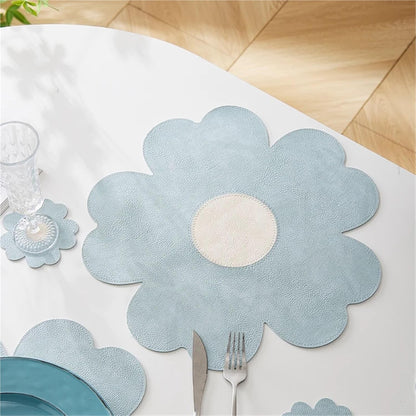 1/2/4/6/8PCS Placemats Set, Reversible Faux Leather Table Mats, Wipeable Heat-Resistant Dining Mats for Kitchen(2)