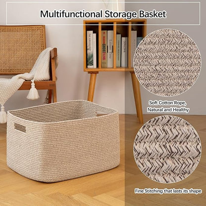 Extra Large Rectangular Blanket Storage Basket