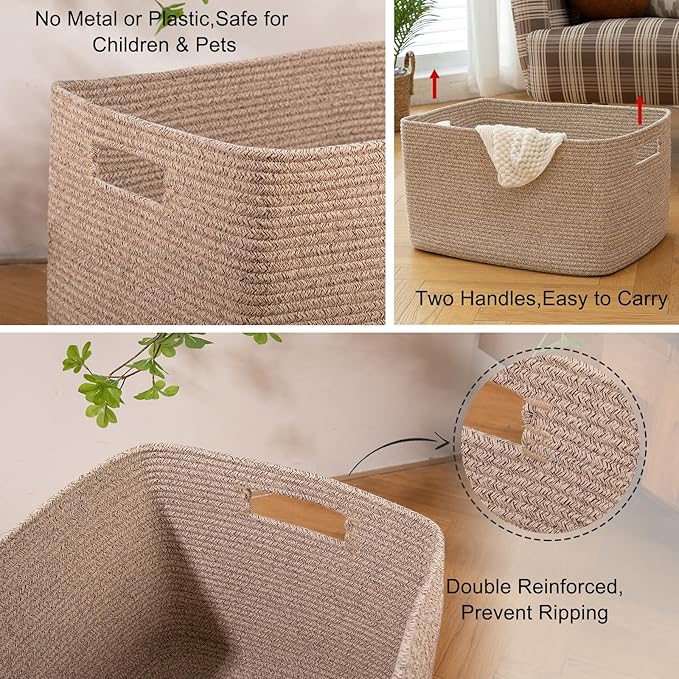 Extra Large Rectangular Blanket Storage Basket