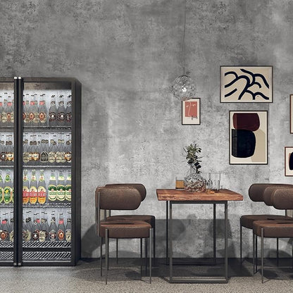 DIY Vinyl Wall Film Waterproof Furniture Film Wall Sticker Industrial Style Matte Thickened Removable Foggy Grey 48" x 30ft