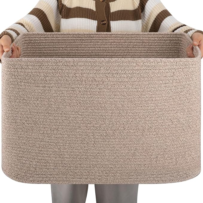 Extra Large Rectangular Blanket Storage Basket