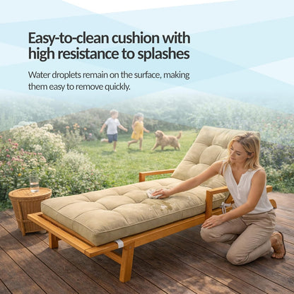 Sun lounger cushion 200x60x13 cm | Extra Thick 13 cm Reclining Cushion